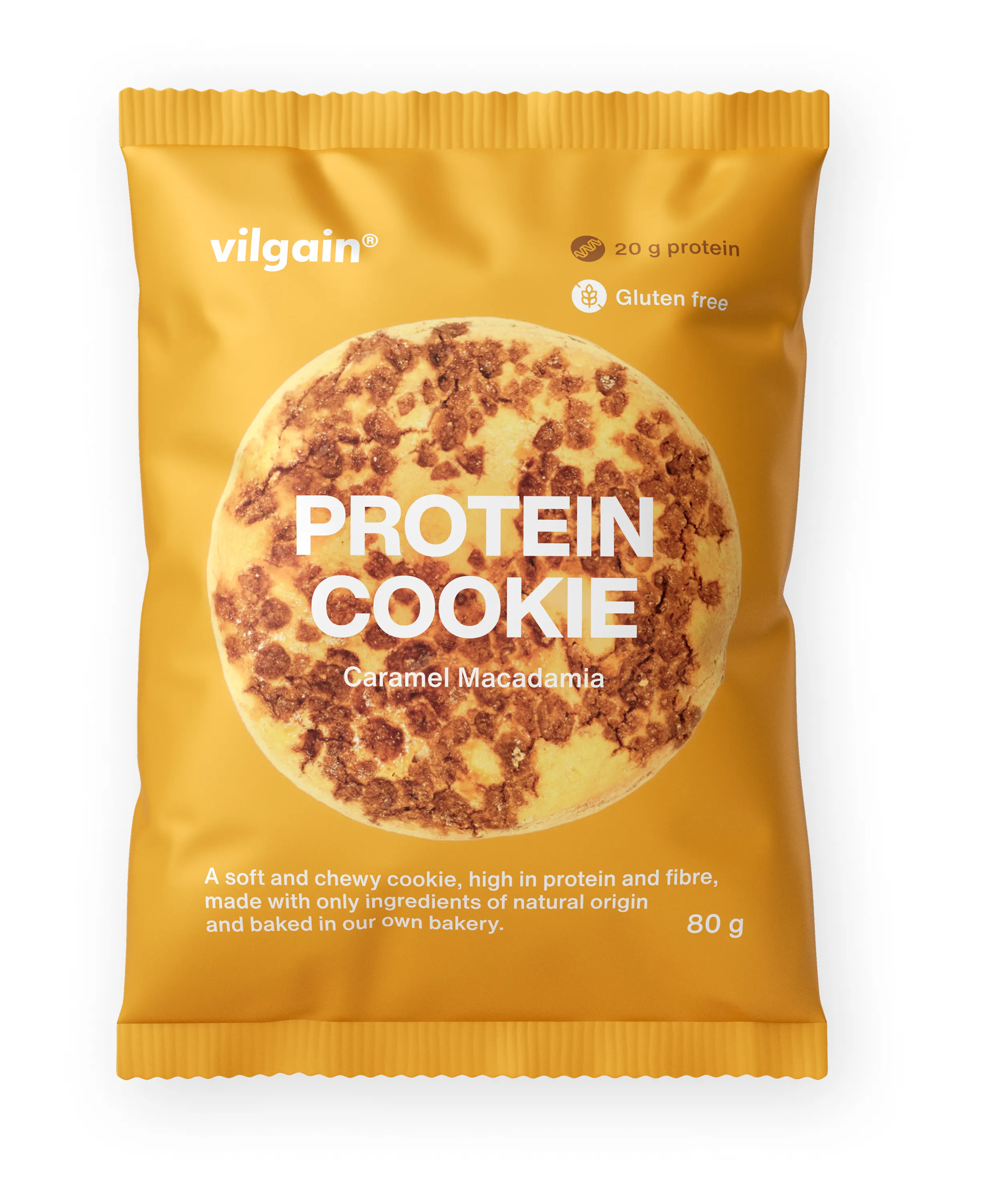 Vilgain Protein Cookie karamel s makadamovým oříškem 80 g