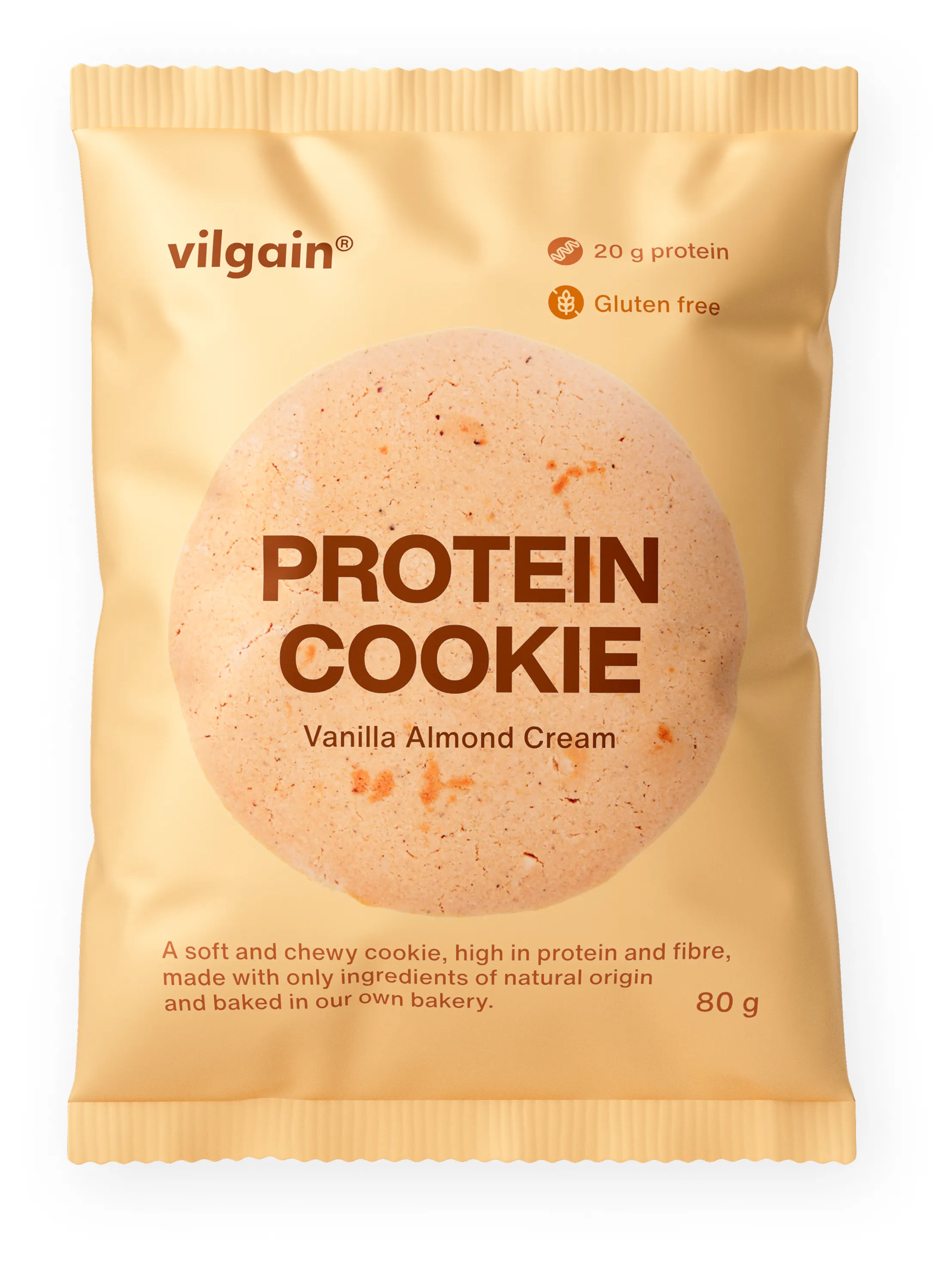 Vilgain Protein Cookie Vanilkový krém s mandlemi 80 g