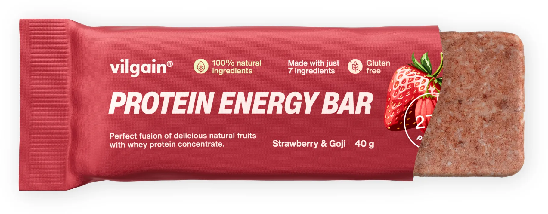 Vilgain Protein Energy Bar Jahoda a goji 40 g