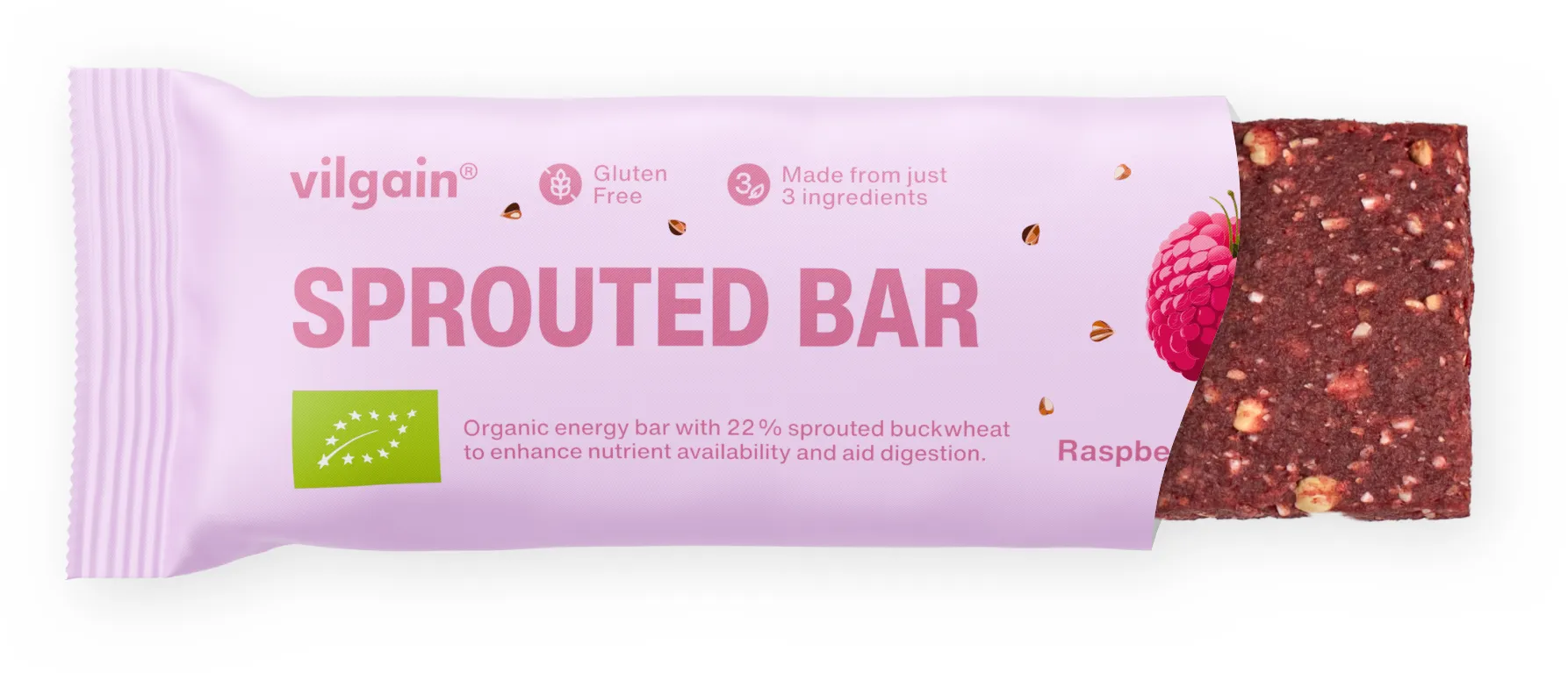 Vilgain Sprouted Energy Bar BIO malina 35 g
