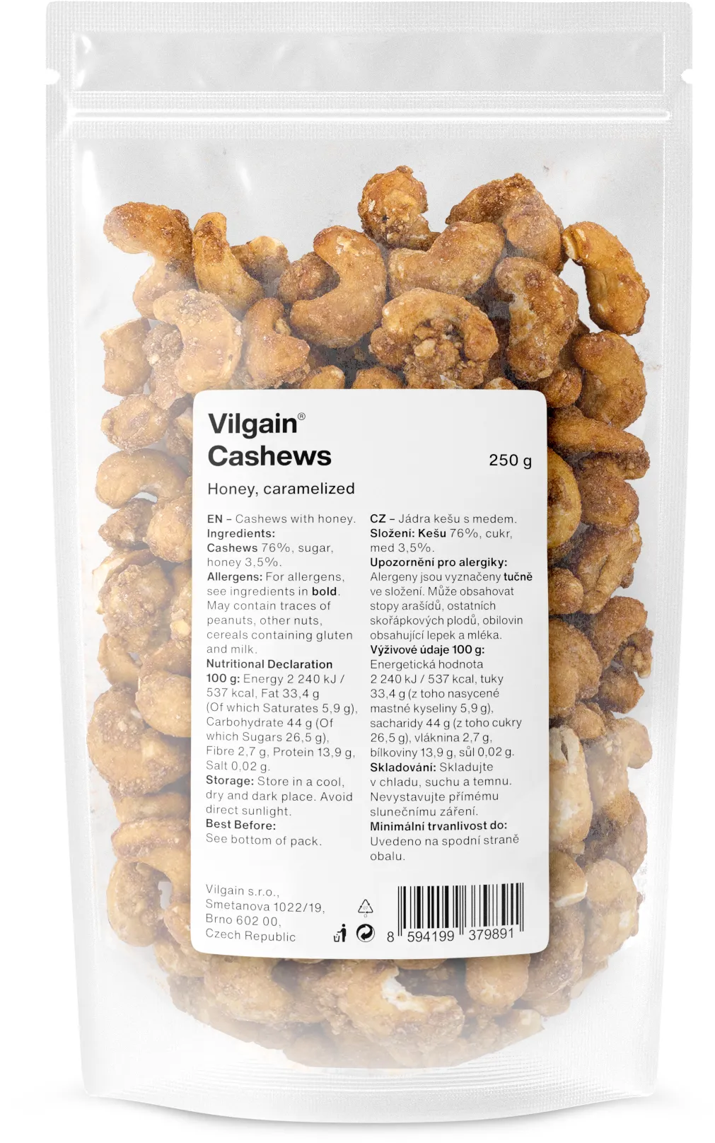 Vilgain Kešu karamelizované med 250 g