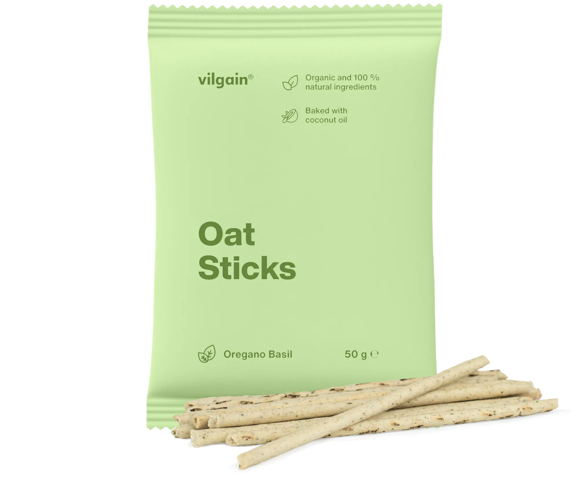 Vilgain Oat Sticks BIO oregáno a bazalka 50 g