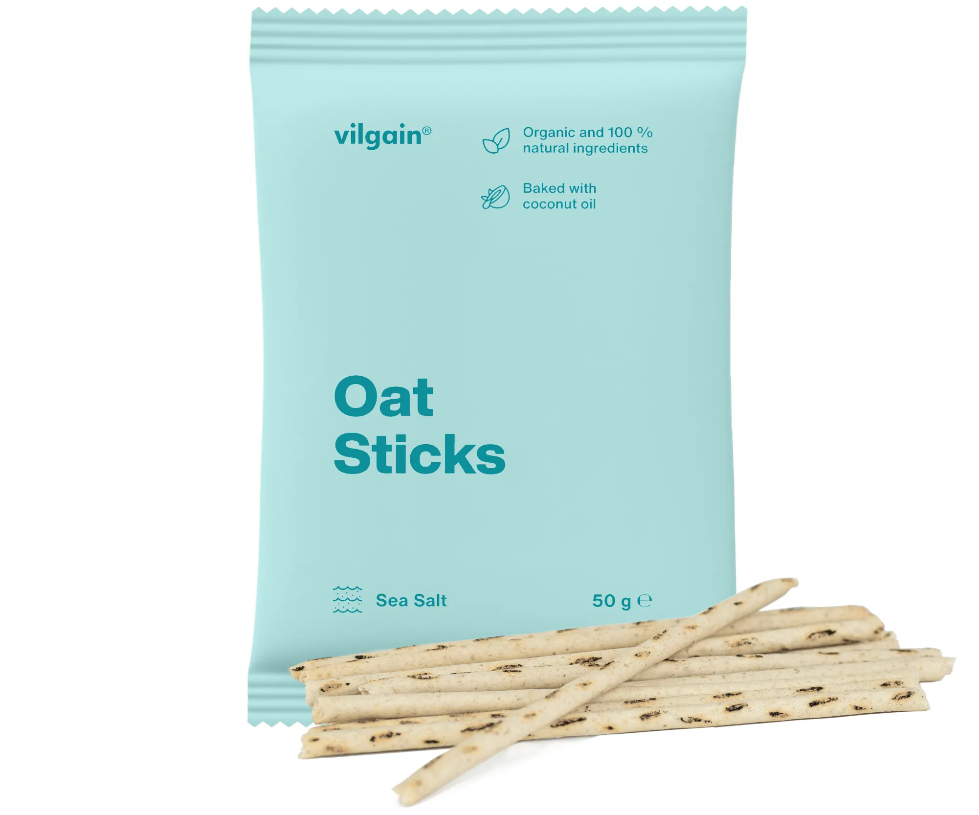 Vilgain Oat Sticks BIO mořská sůl 50 g