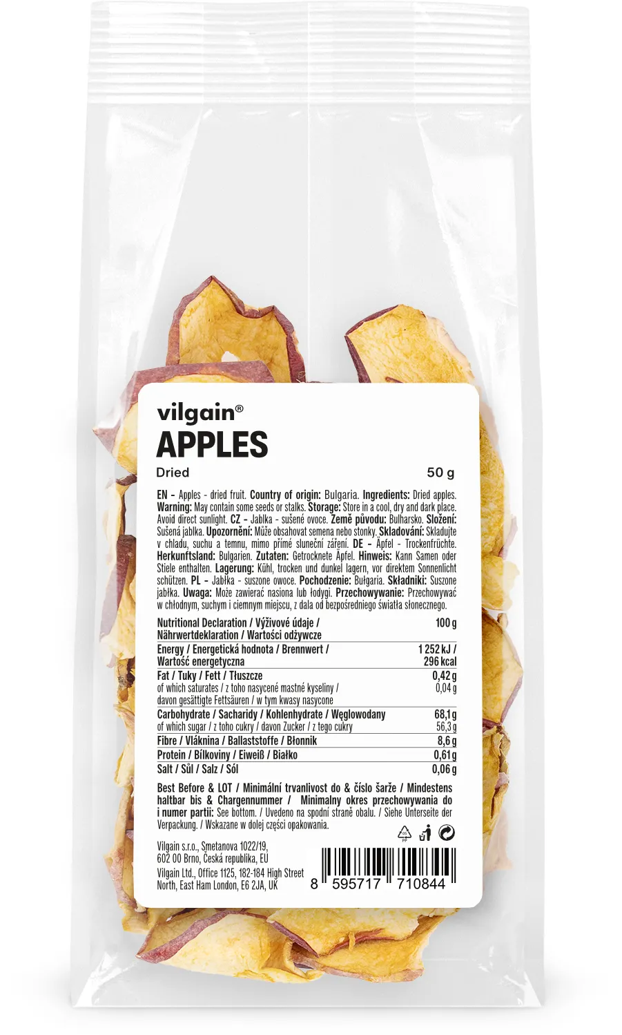 Vilgain Jablka sušená plátky 50 g