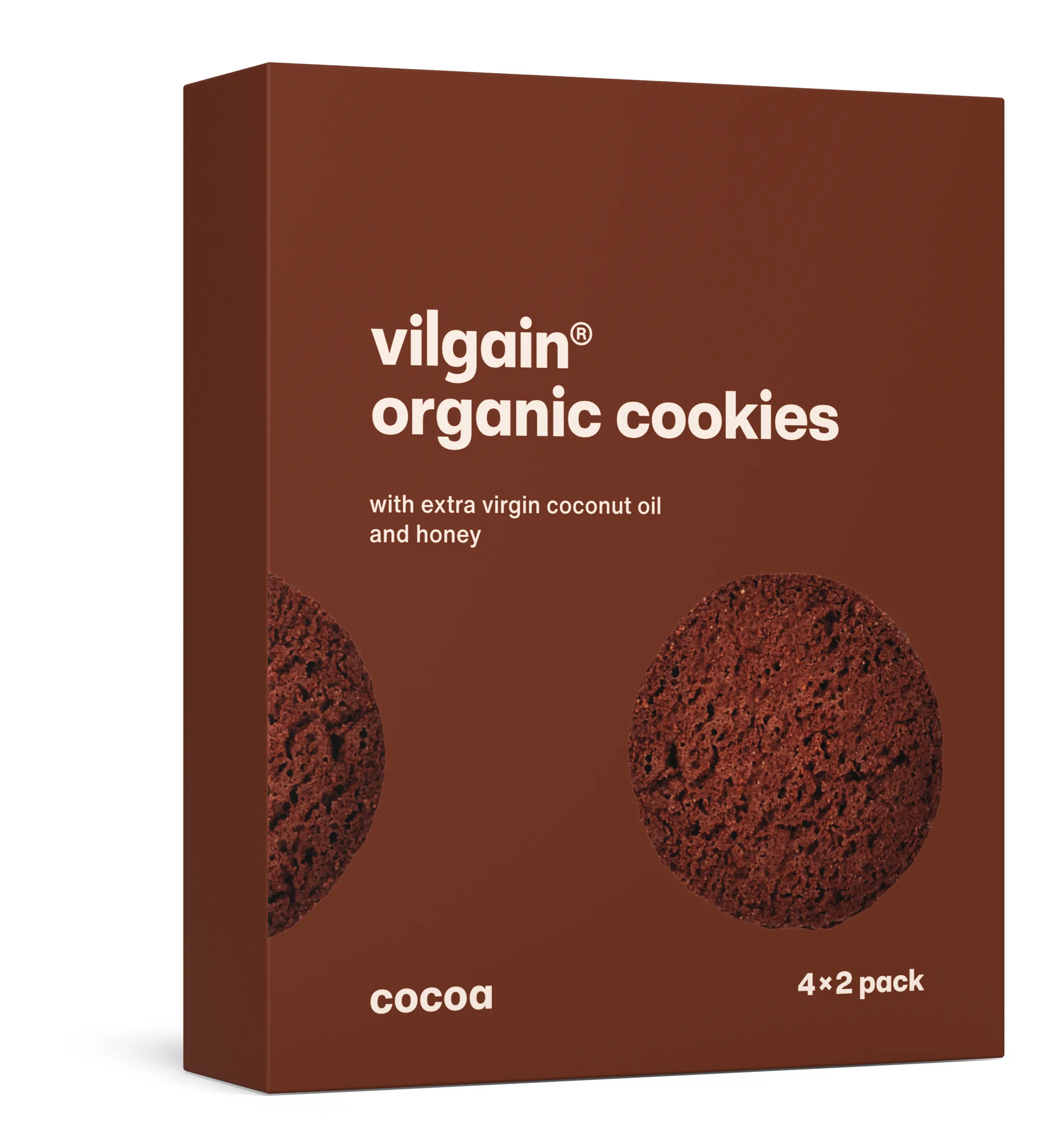 Vilgain Cookies BIO kakao 135 g (4 x 2 sušenky)