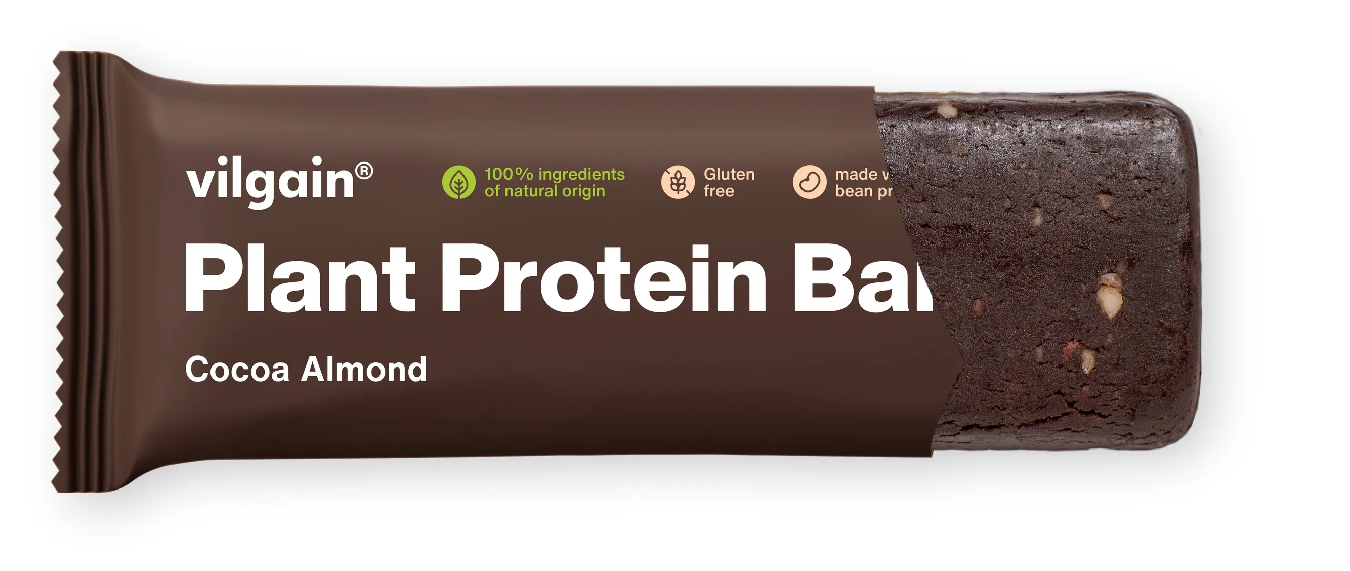 Vilgain Plant Protein Bar mandle/kakao 50 g