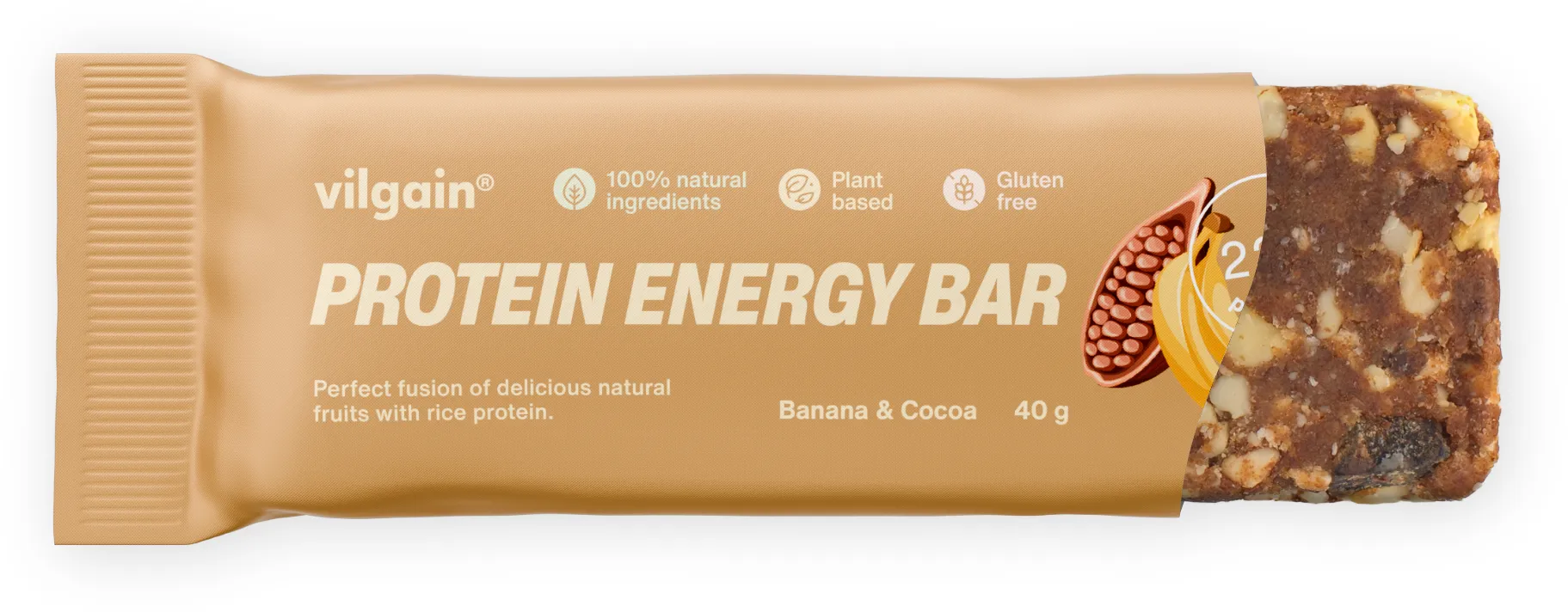 Vilgain Plant Protein Energy Bar kakao a banán 40 g