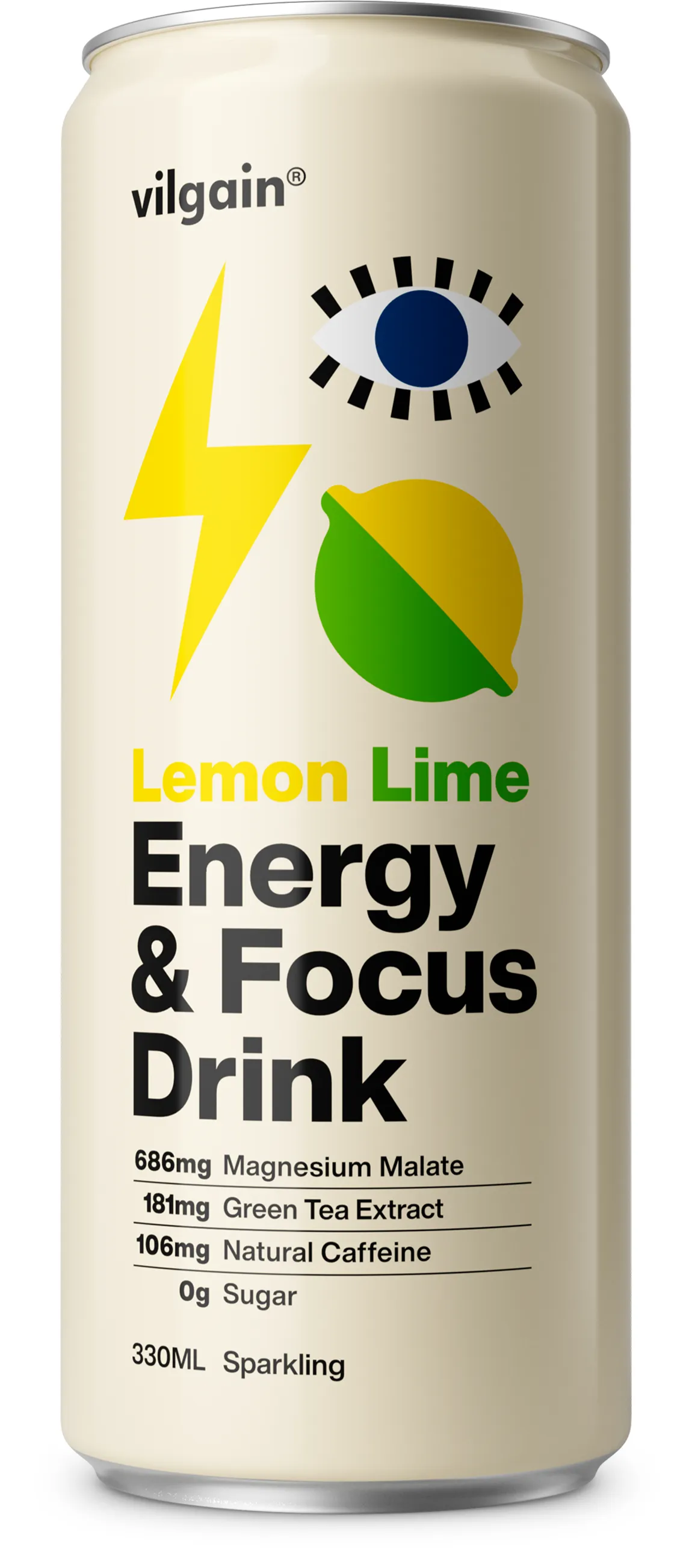 Vilgain Energy & Focus Drink citron a limetka 330 ml