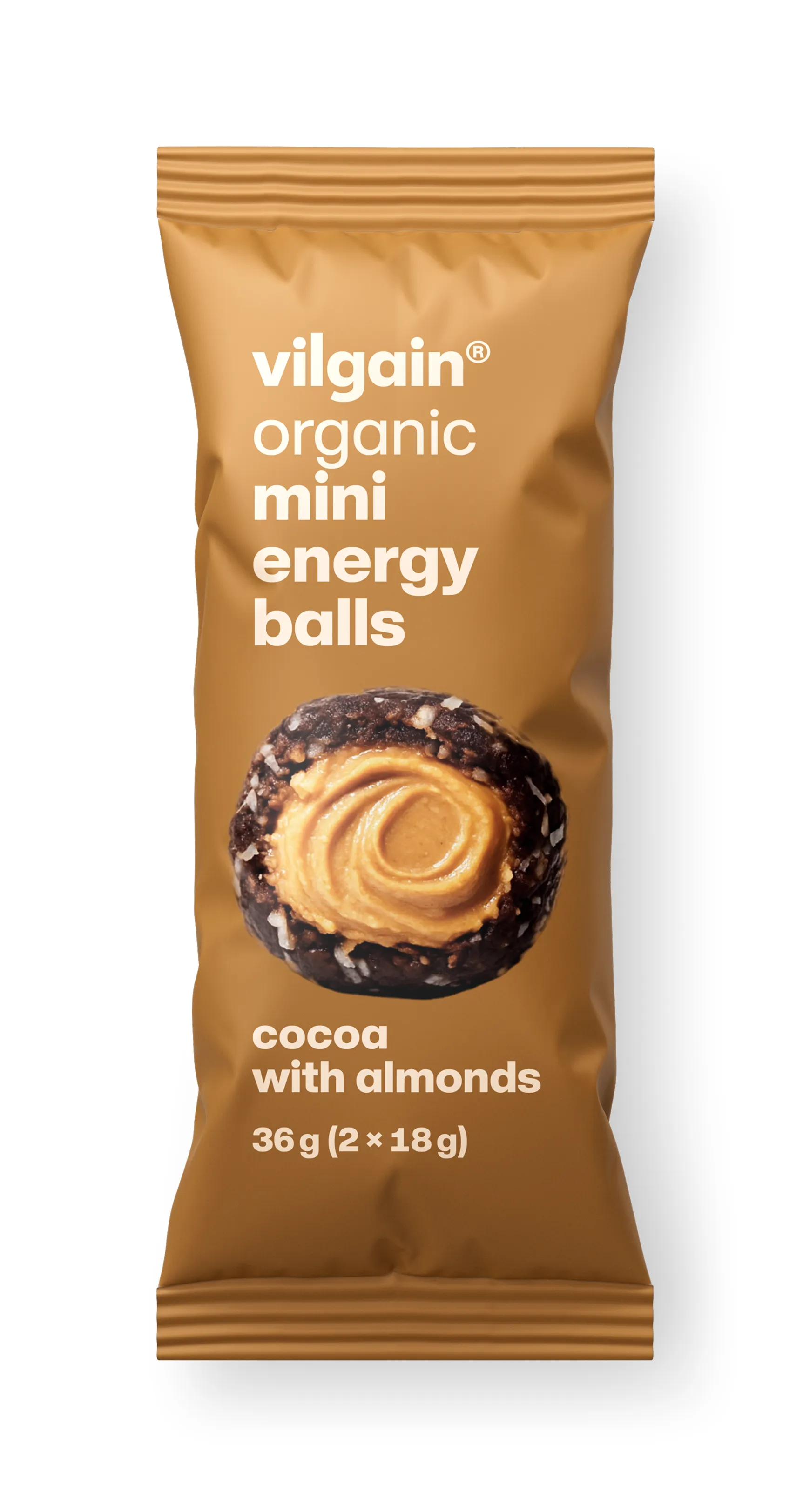 Vilgain Mini Energy Balls BIO kakao s mandlemi 36 g (2 x 18 g)