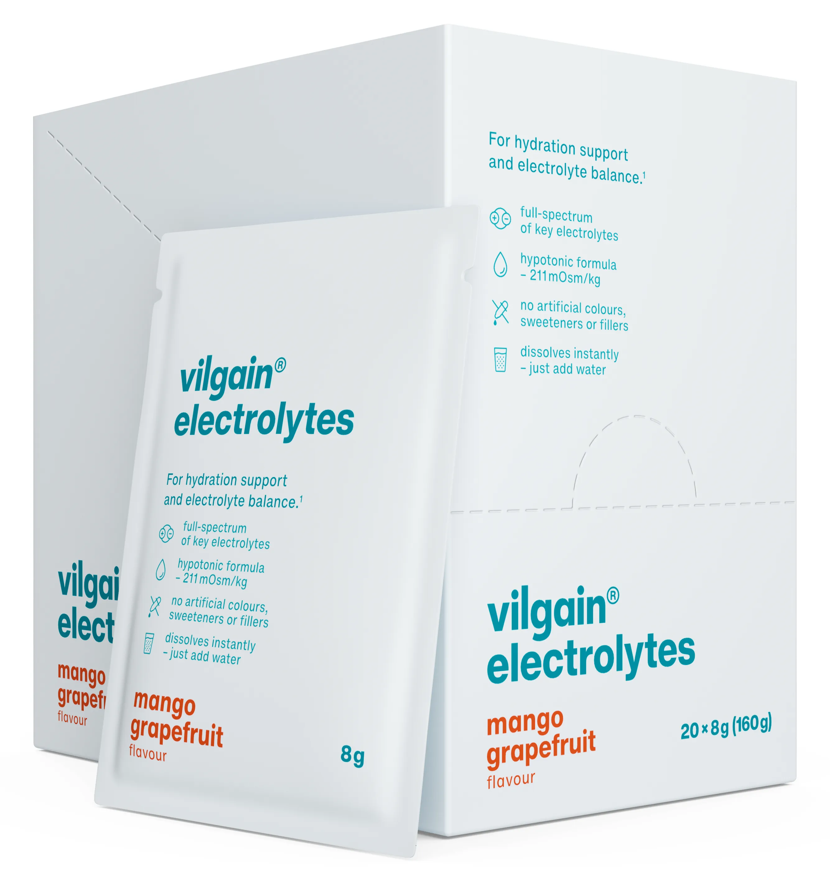 Vilgain Elektrolyty Mango & grep 160 g (20 x 8 g)