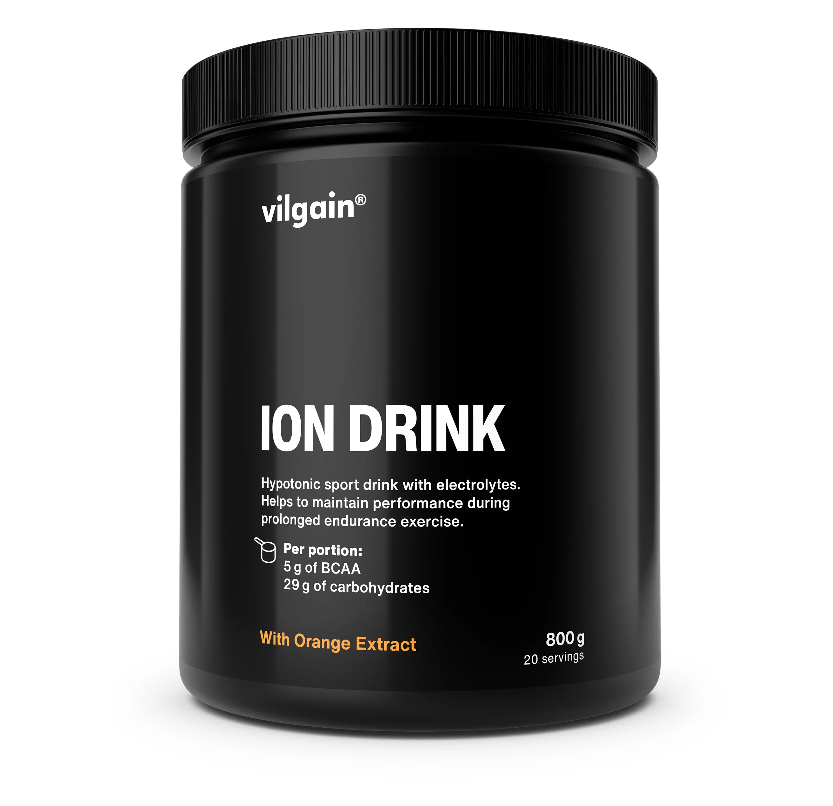 Vilgain Iontový nápoj pomeranč slazeno stévií 800 g