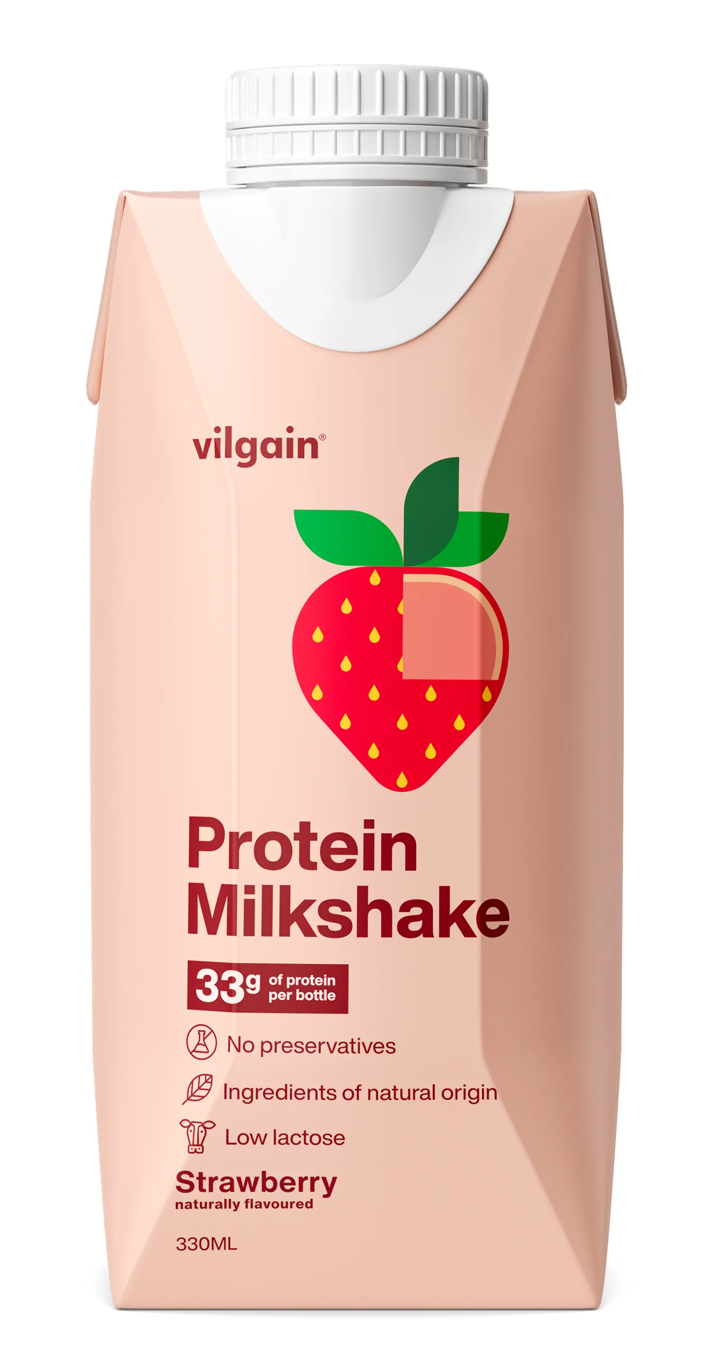 Vilgain Protein Milkshake jahoda 330 ml