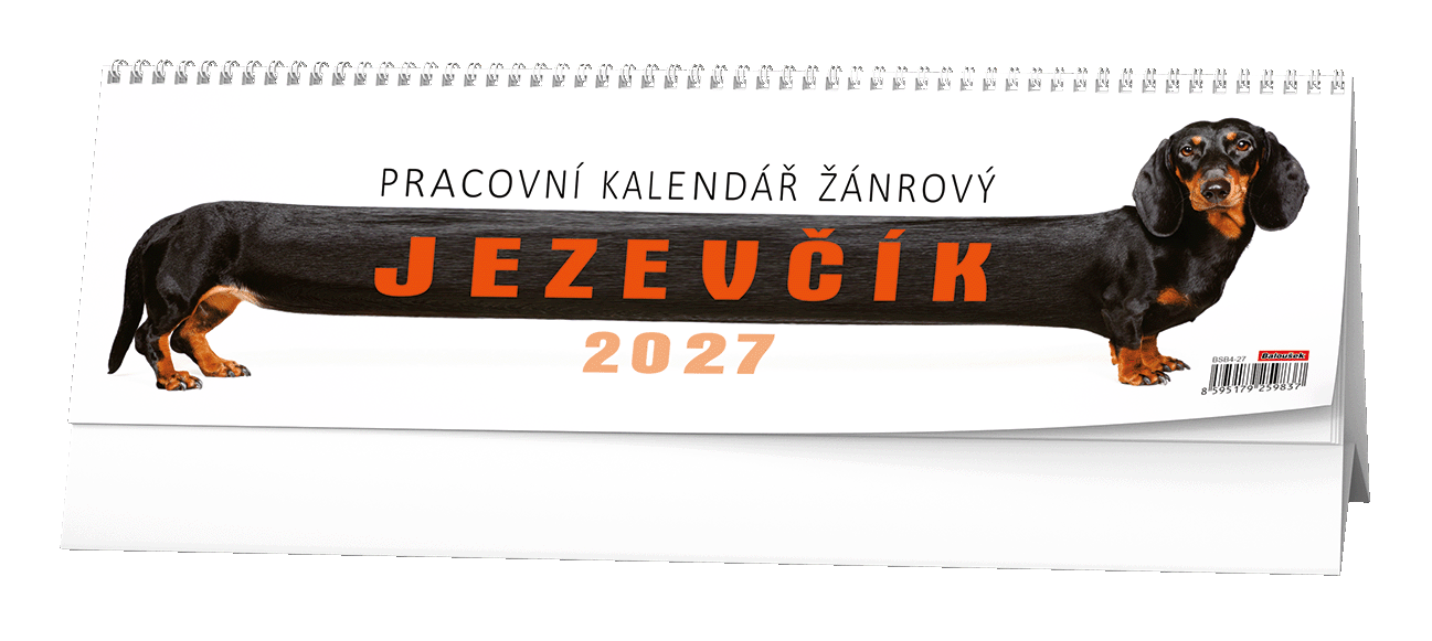 Stolní pracovní žánrový kalendář - Jezevčík