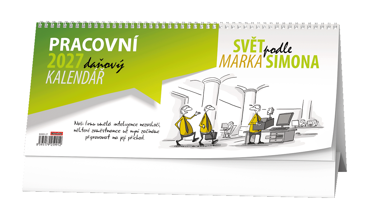 Stolní pracovní daňový kalendář Svět podle Marka Simona