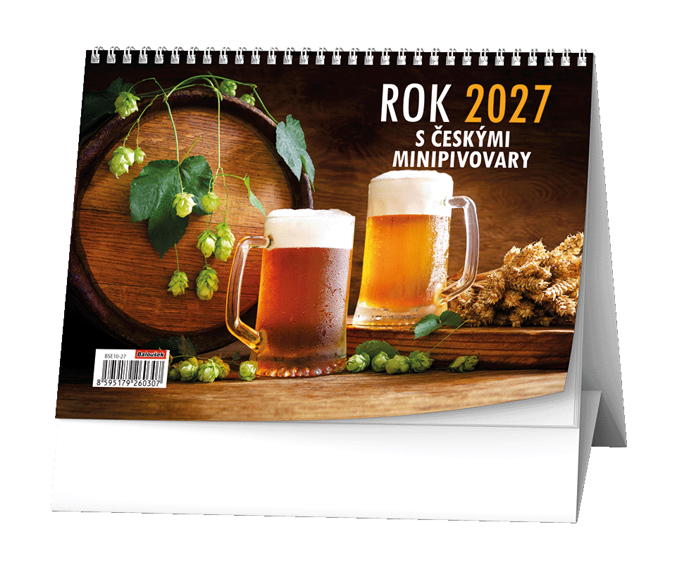 Stolní kalendář Rok 2027 s českými minipivovary