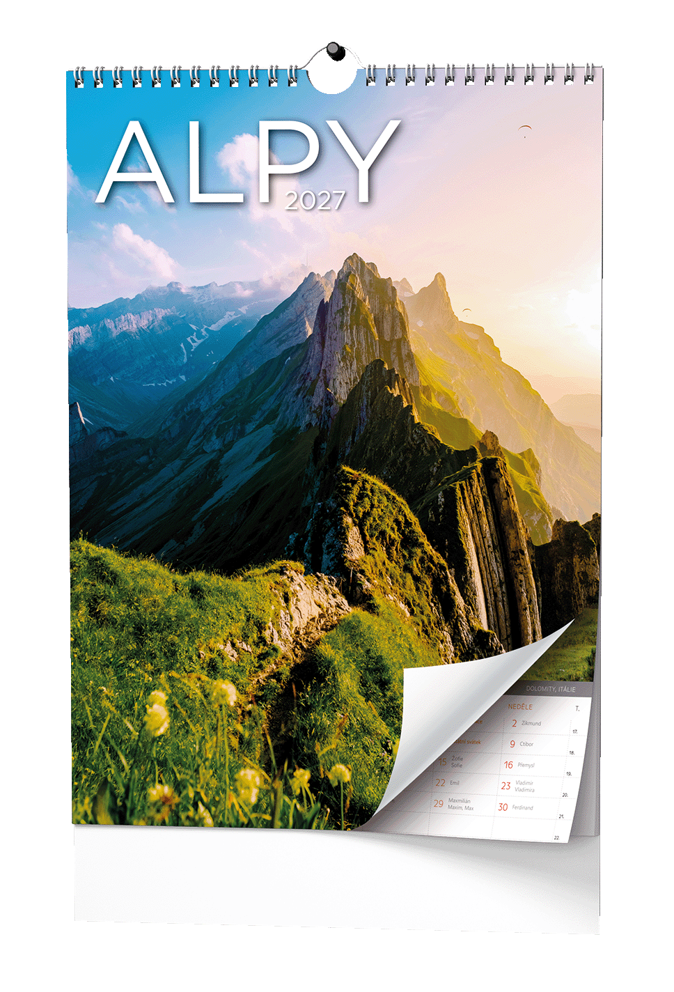 Nástěnný kalendář Alpy