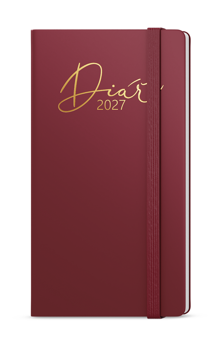 Kapesní týdenní diář Jakub Luxi 2027 - bordó