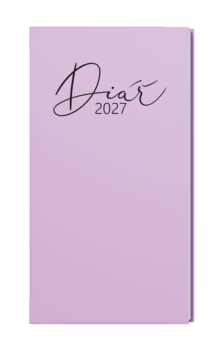 Kapesní týdenní diář Jakub Pastel 2027 - fialová