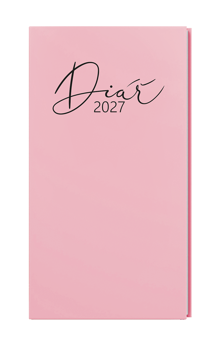 Kapesní týdenní diář Jakub Pastel 2027 - růžová