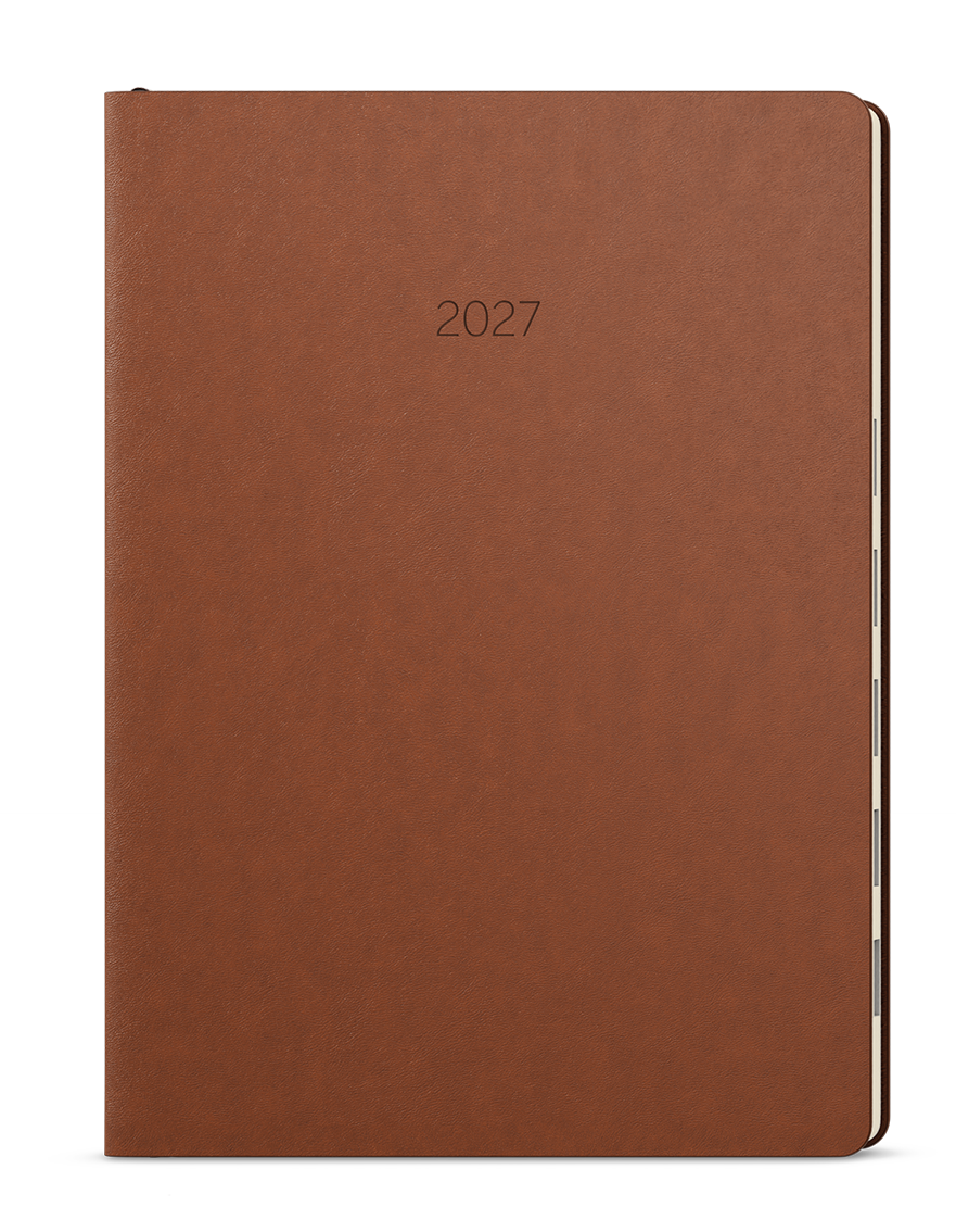 Denní diář Maxim 2027, B5 - hnědá