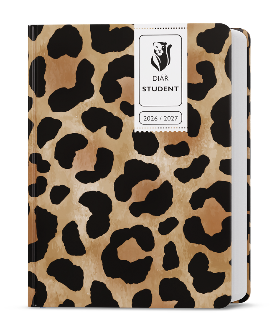 Kapesní týdenní diář Student V8 2027 - leopard