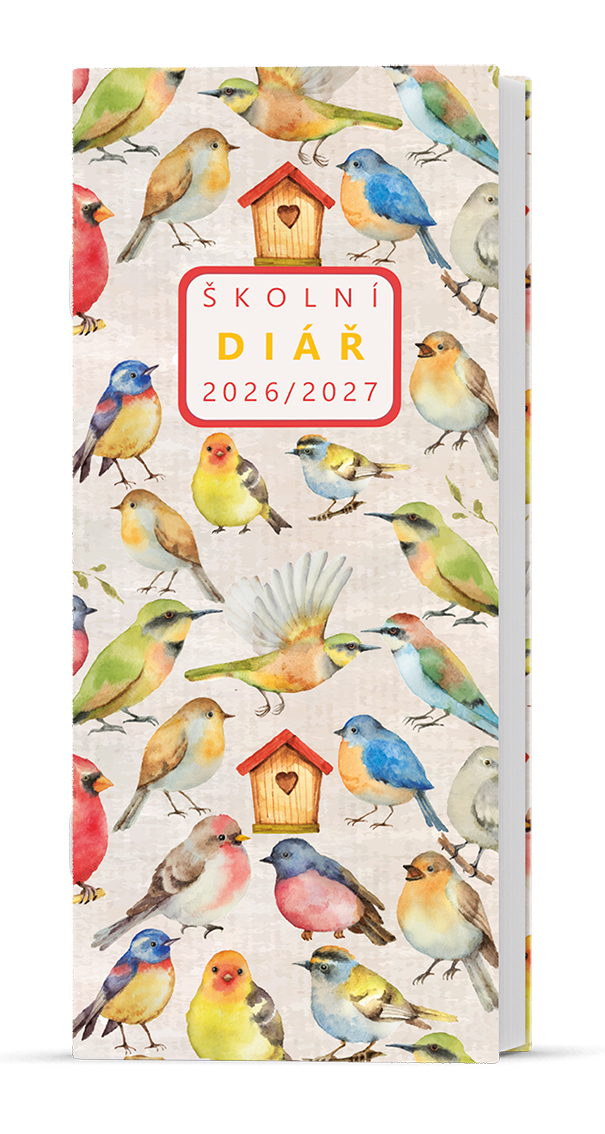 Měsíční diář Klára Lamino 2027 - ptáčci
