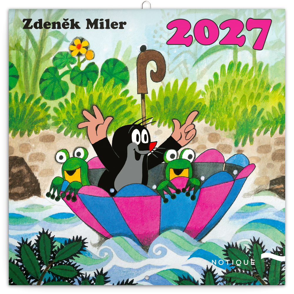 Poznámkový kalendář Krteček 2027, 30x30 cm