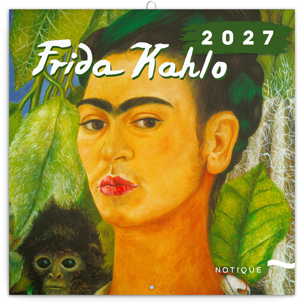 Poznámkový kalendář Frida Kahlo 2027, 30x30 cm - východní