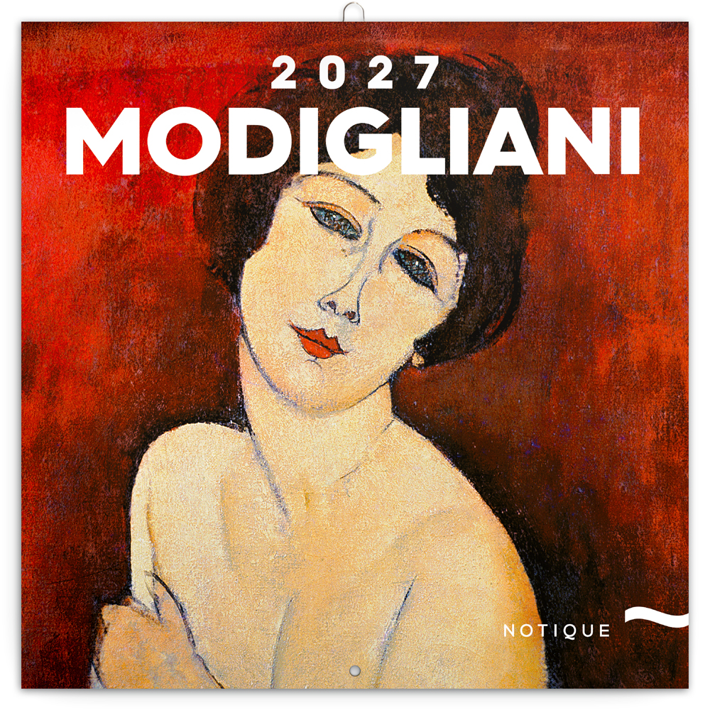Poznámkový kalendář Amedeo Modigliani 2027, 30x30 cm - východní