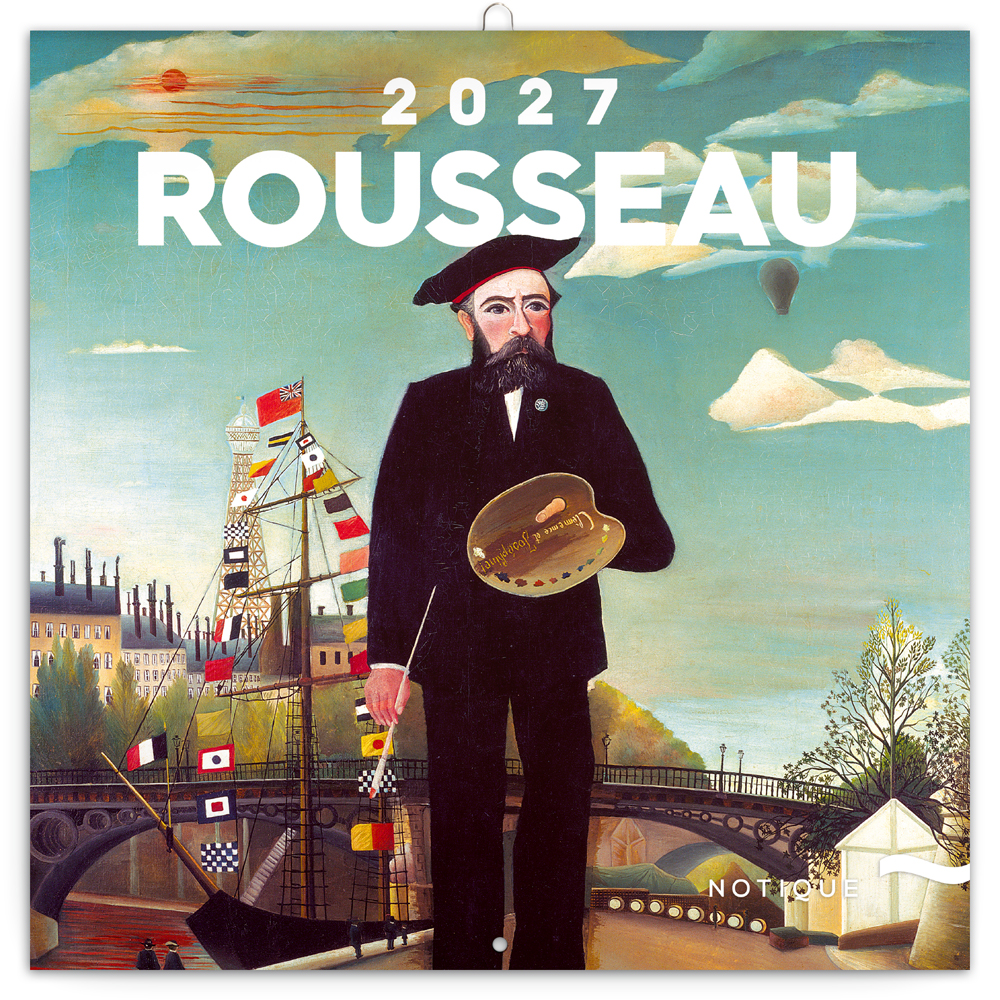 Poznámkový kalendář Henri Rousseau 2027, 30x30 cm - západní