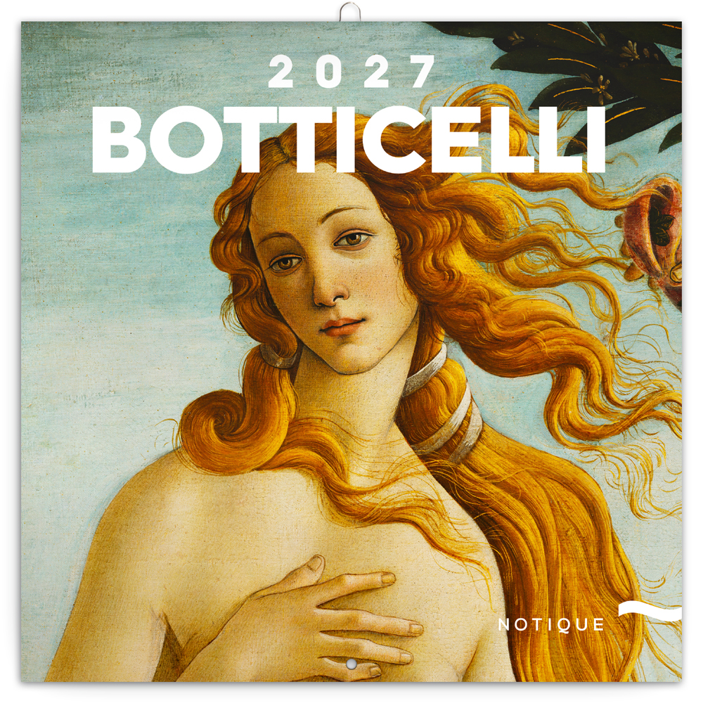 Poznámkový kalendář Sandro Botticelli 2027, 30x30 cm - východní