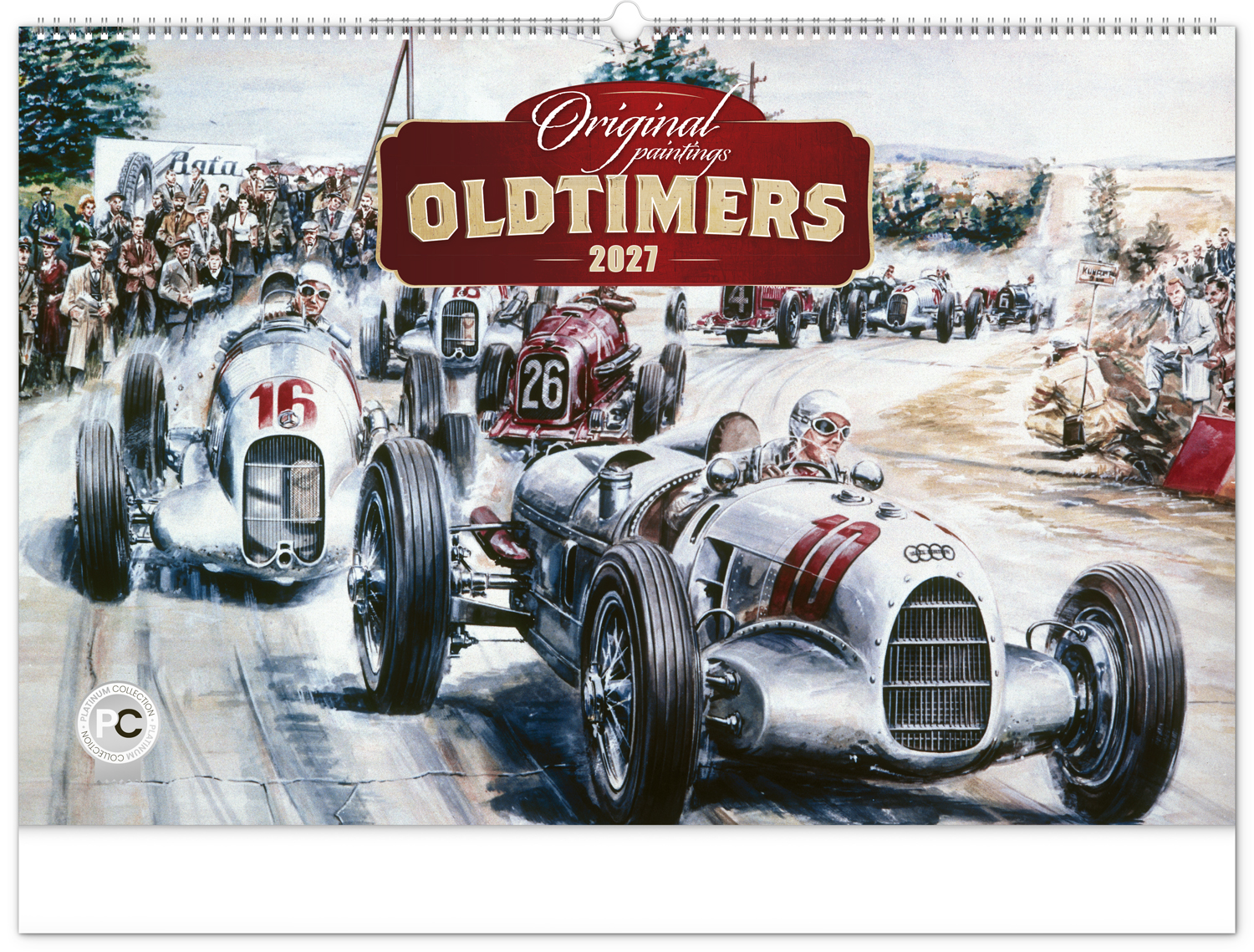 Nástěnný kalendář Oldtimers – Václav Zapadlík 2027, 64x42 cm