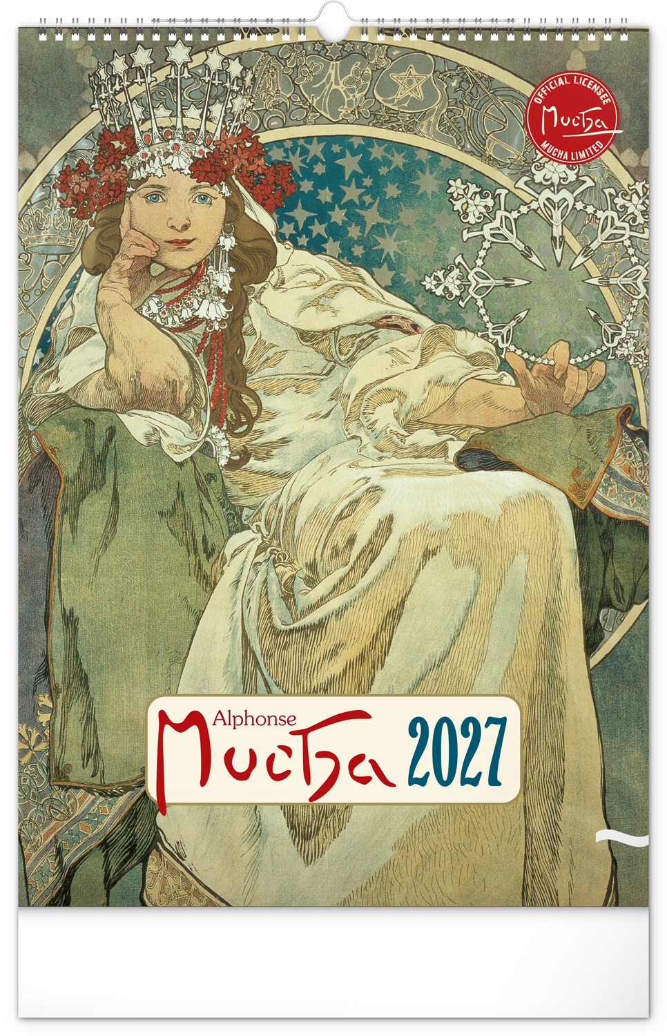Nástěnný kalendář Alfons Mucha 2027, 33x46 cm