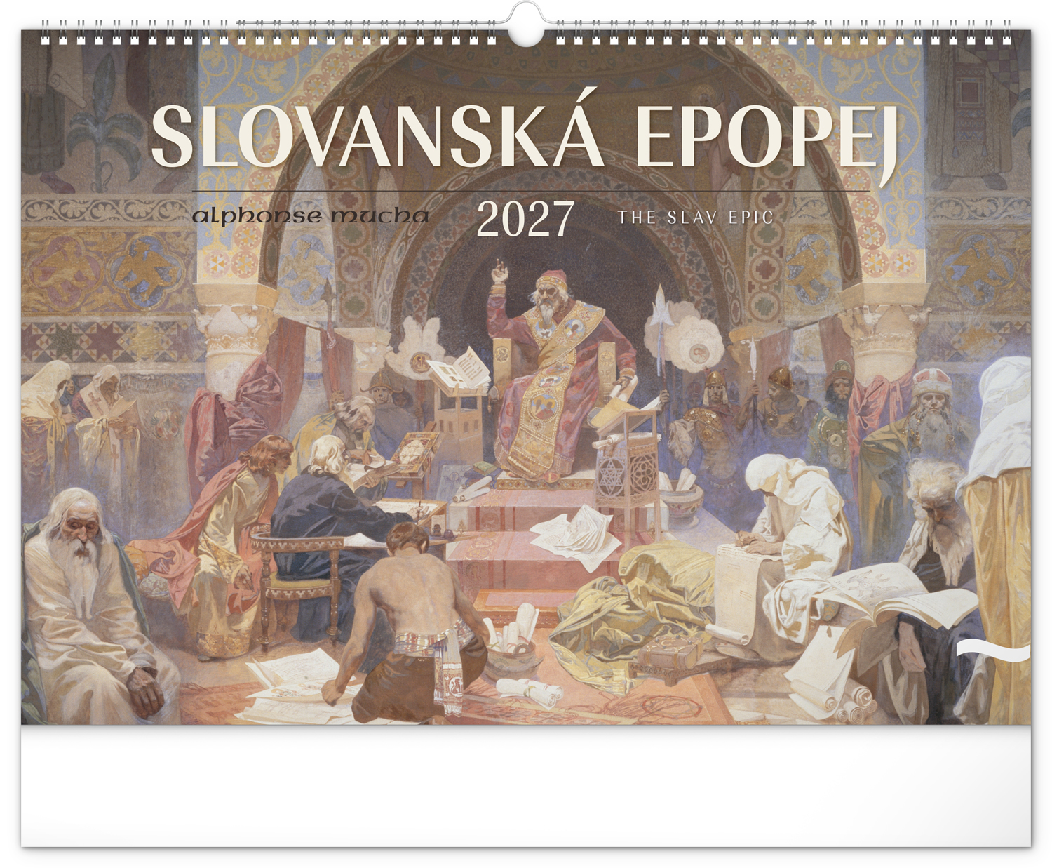 Nástěnný kalendář Slovanská epopej – Alfons Mucha 2027, 48x33 cm