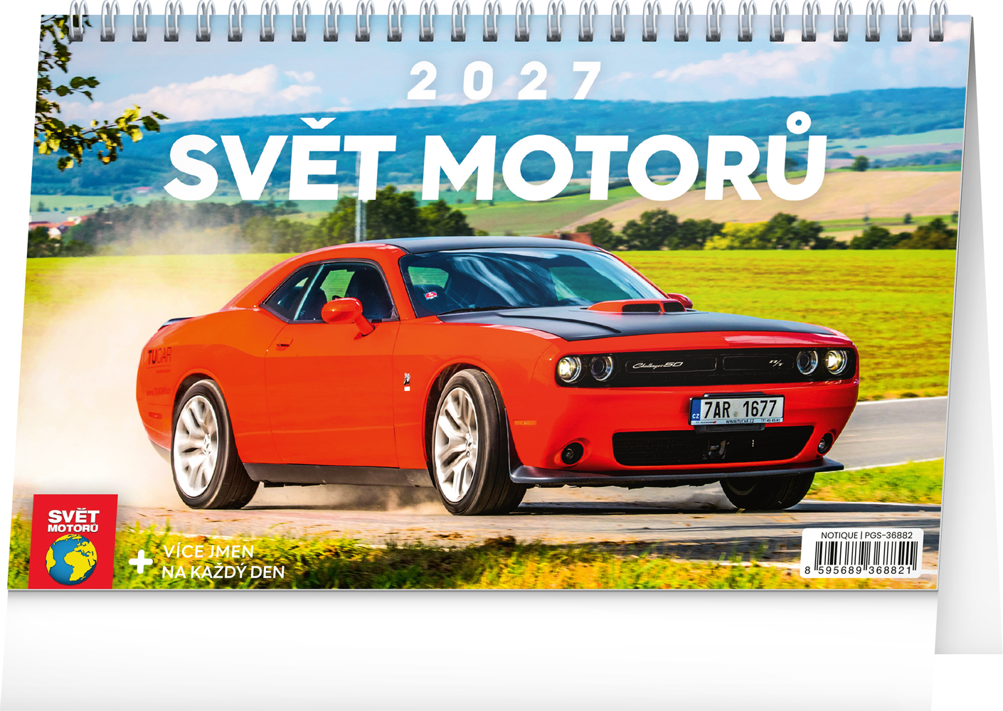 Stolní kalendář Svět motorů 2027, 23,1x14,5 cm