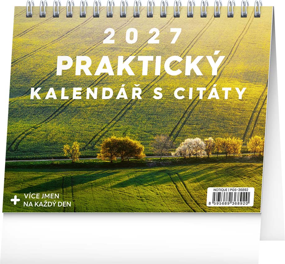 Stolní kalendář Praktický kalendář s citáty 2027, 16,5x13 cm