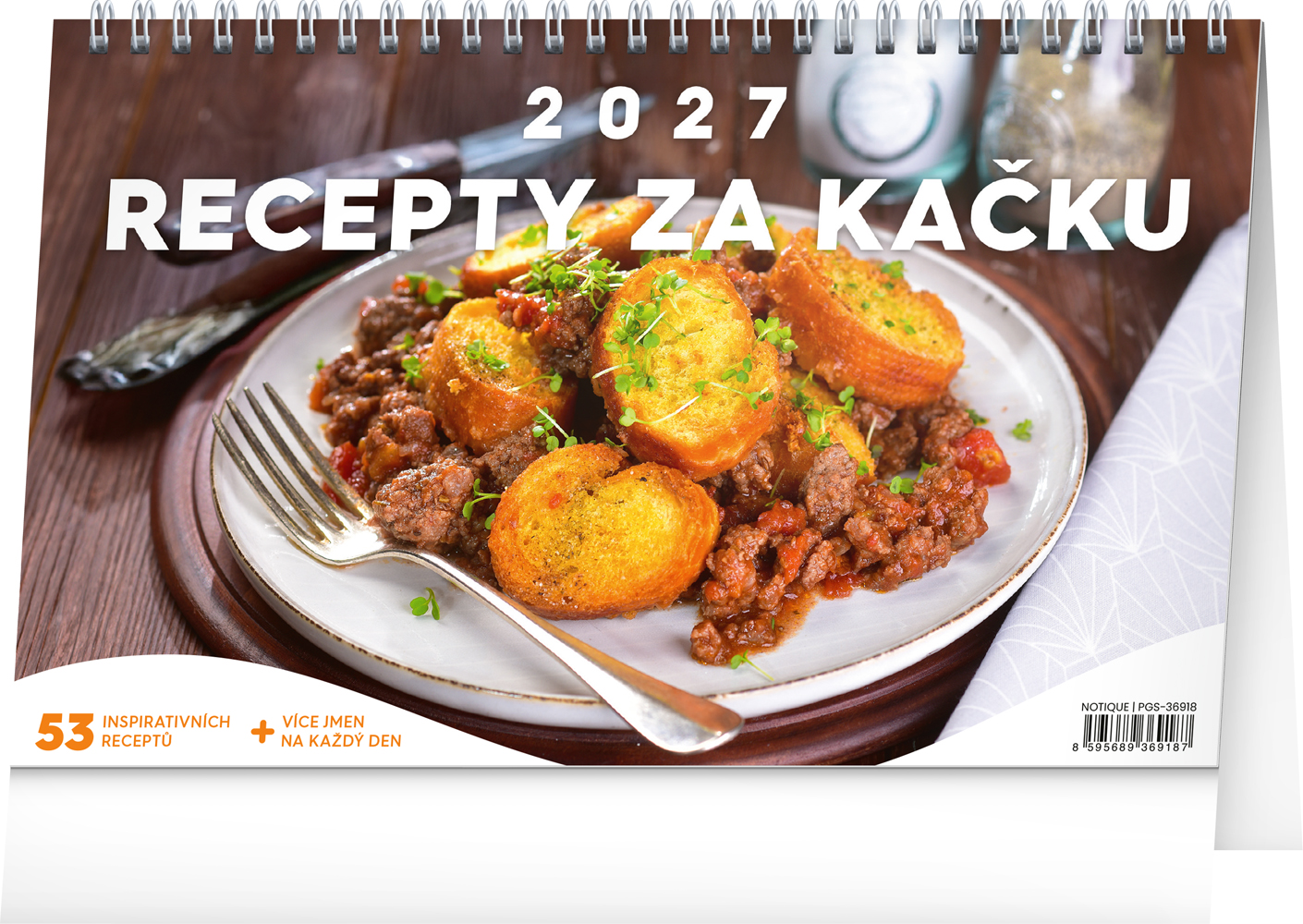 Stolní kalendář Recepty za kačku 2027, 23,1x14,5 cm