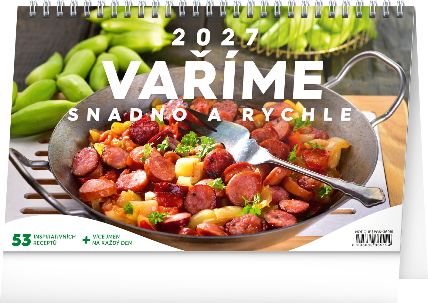 Stolní kalendář Vaříme snadno a rychle 2027, 23,1x14,5 cm