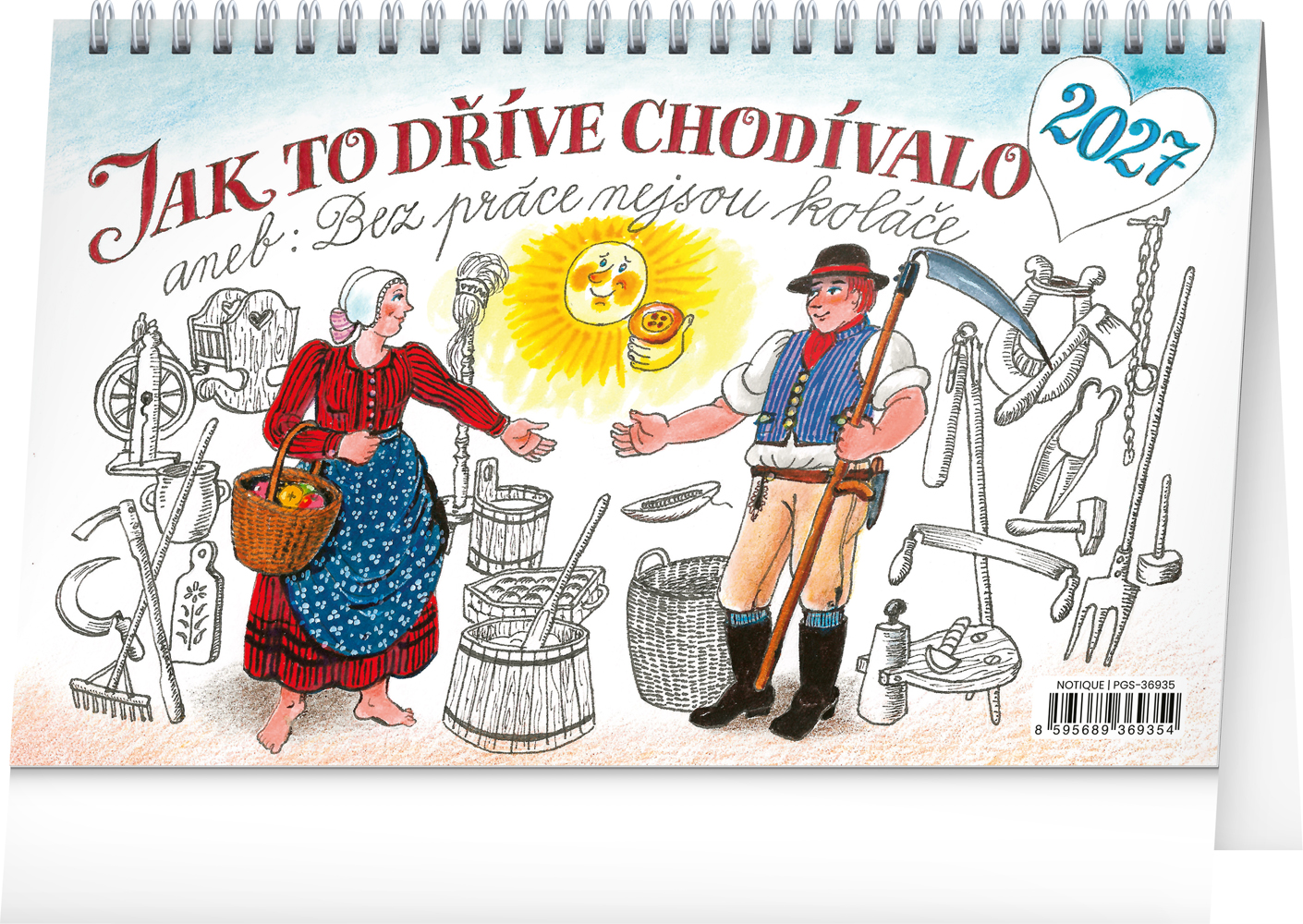 Stolní kalendář Jak to dříve chodívalo... 2027 – Kamila Skopová, 23,1x14,5 cm