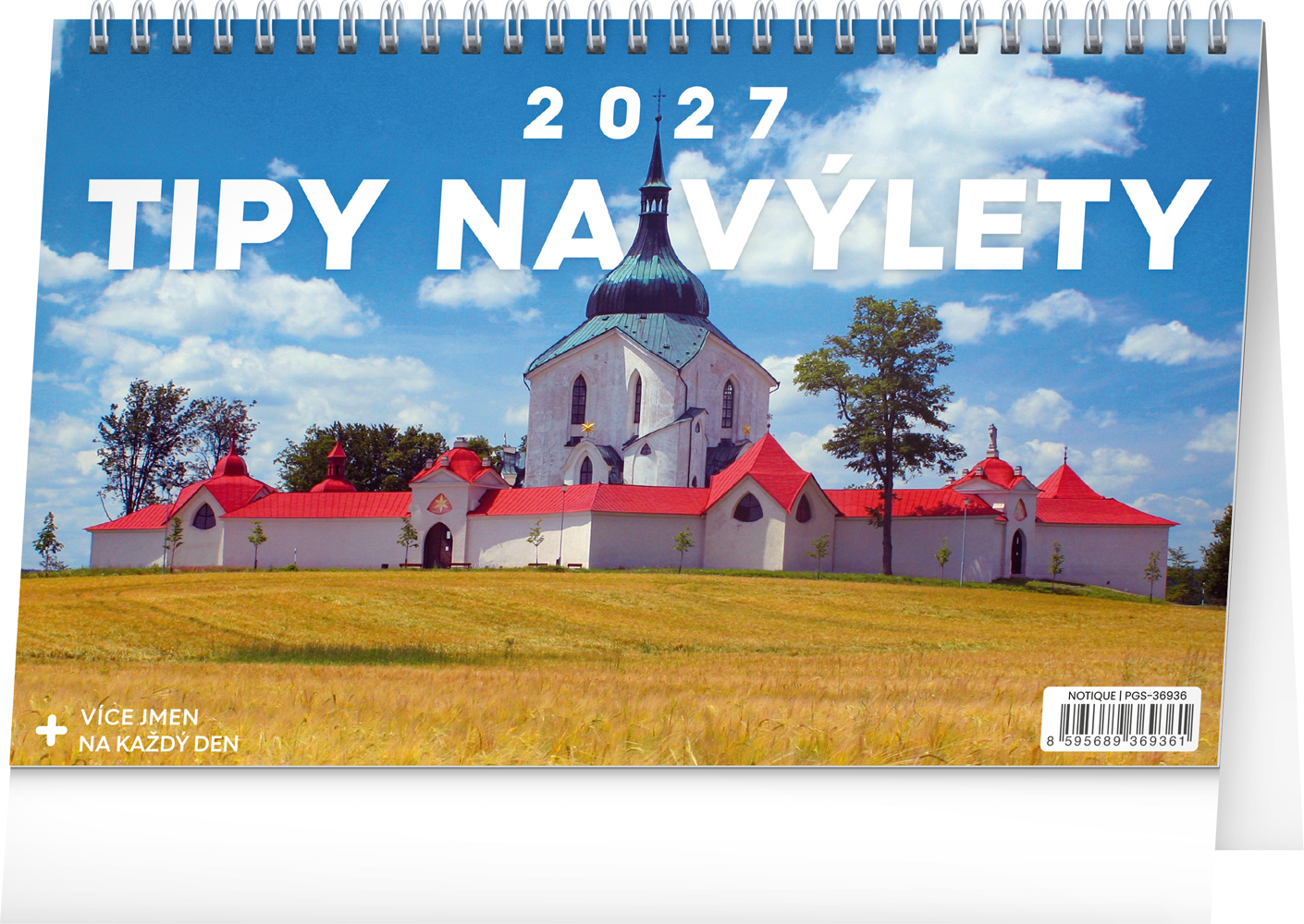 Stolní kalendář Tipy na výlety 2027, 23,1x14,5 cm