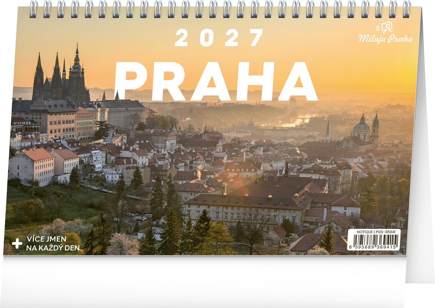 Stolní kalendář Praha – Miluju Prahu 2027, 23,1x14,5 cm