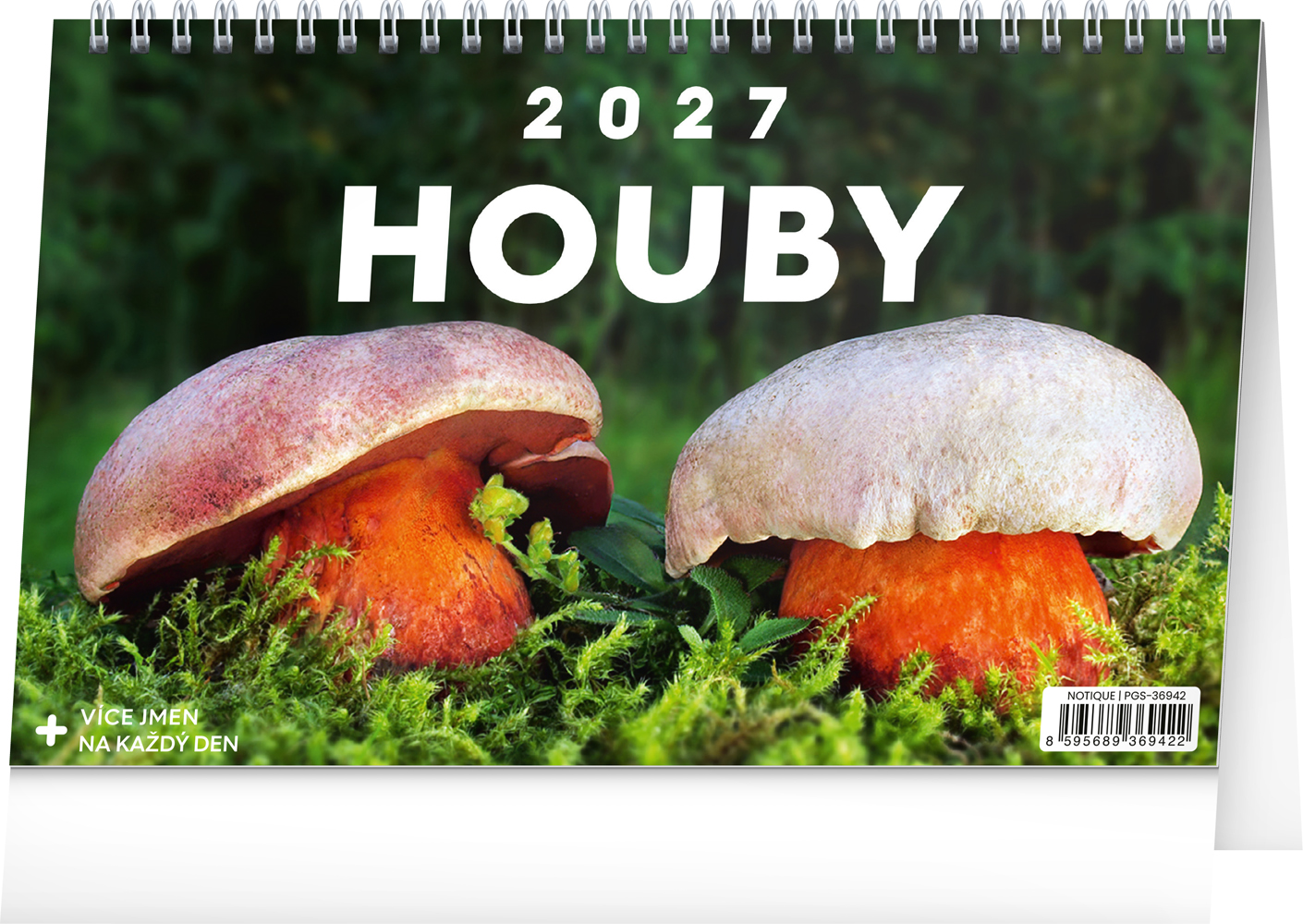 Stolní kalendář Houby 2027, 23,1x14,5 cm