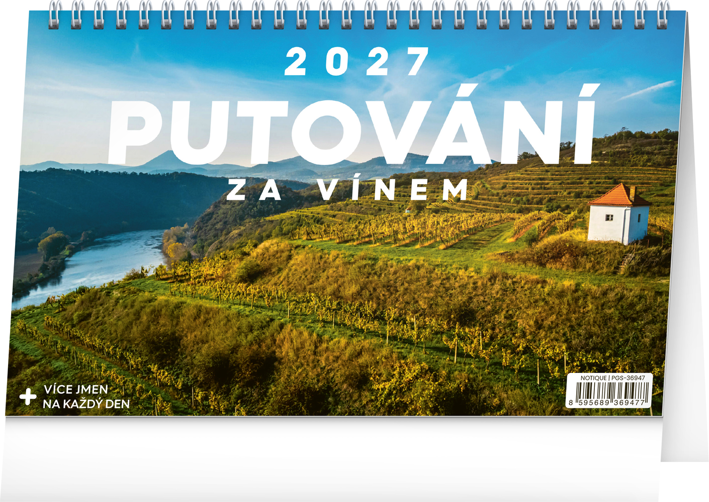 Stolní kalendář Putování za vínem 2027, 23,1x14,5 cm