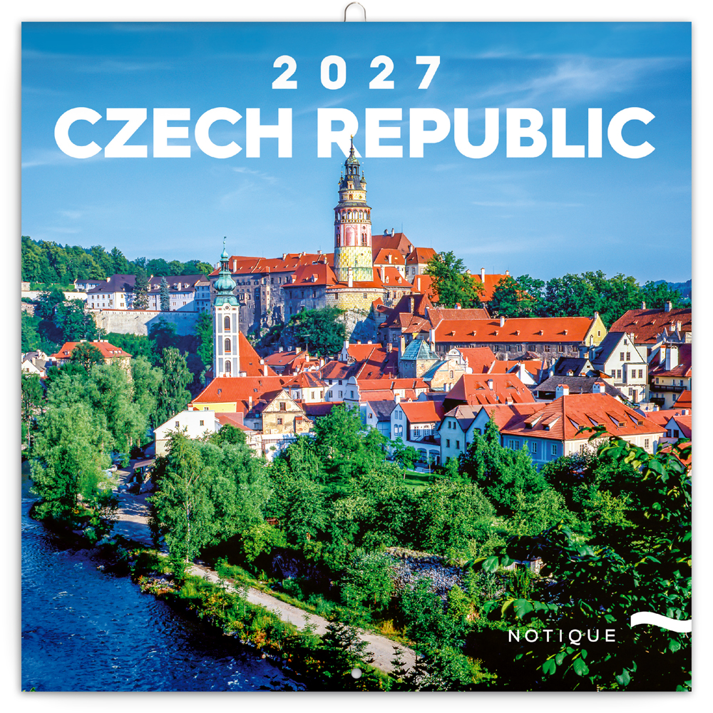 Poznámkový kalendář Česká republika  2027, 20x20 cm