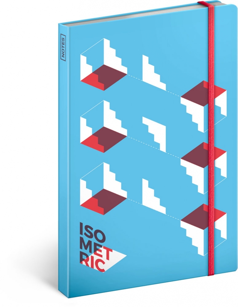 Prázdný notes Isometric, 13x21 cm