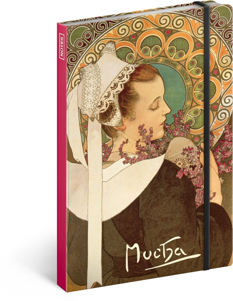 Prázdný notes Alfons Mucha – Vřes, 13x21 cm