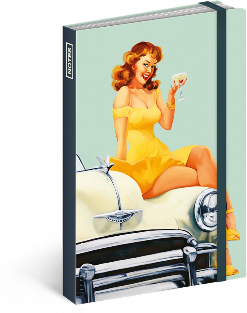 Linkovaný notes Pin–up Girls, 11x16 cm
