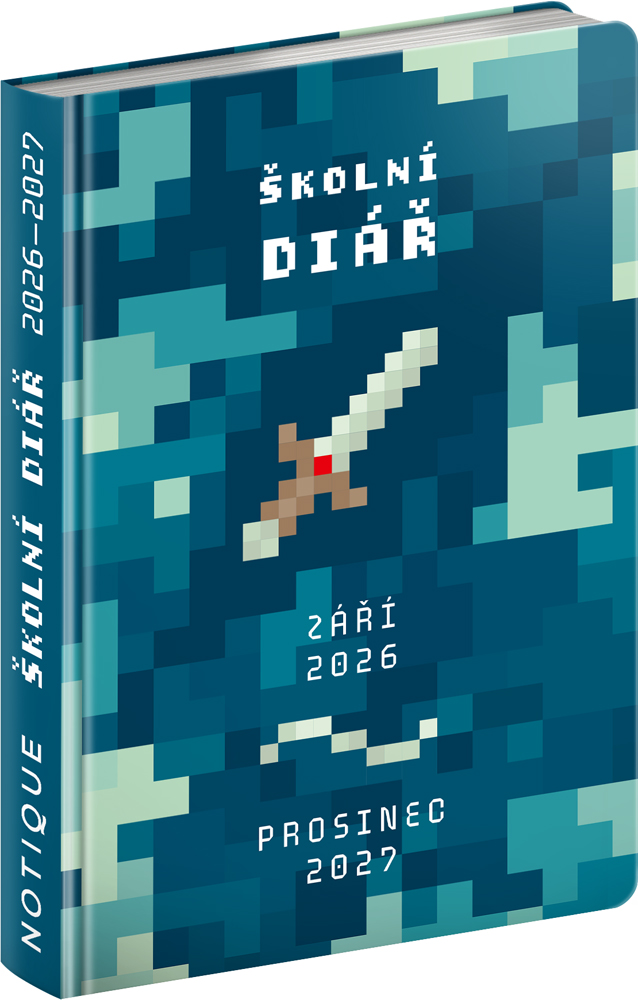 Školní diář Gamer (září 2026 – prosinec 2027), 9,8x14,5 cm
