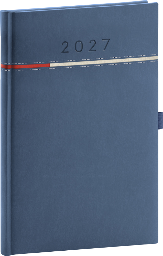 Týdenní diář Tomy 2027, 15x21 cm - modrá-červená