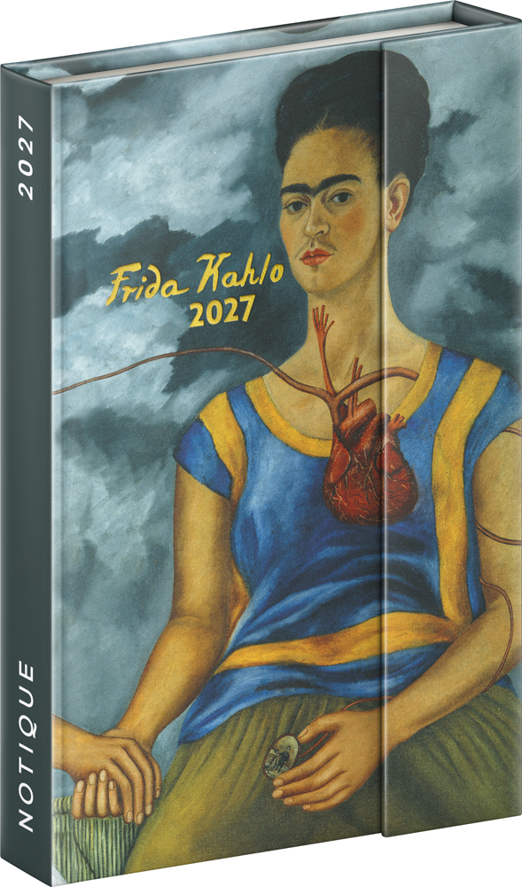 Týdenní magnetický diář Frida Kahlo 2027, 11x16 cm - západní
